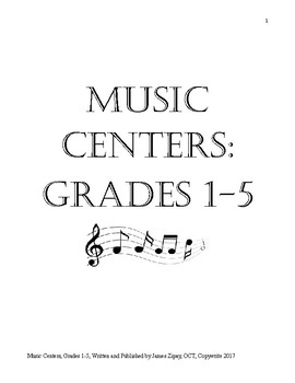 Preview of Music Centers Grade 1 to 5: Complete Package
