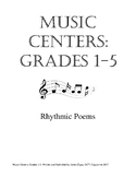Music Centers Grade 1 to 5: Rhythmic Poems