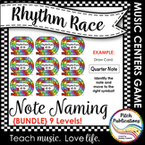Music Centers: Rhythm Race Note Naming Edition {BUNDLE} Le