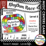 Music Centers: Rhythm Race Note Naming Edition Level 5 - R