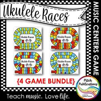 Preview of Music Centers: Ukulele Races {BUNDLE}