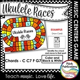 Music Centers: Ukulele Races - Chords C C7 F G7 Game, Practice