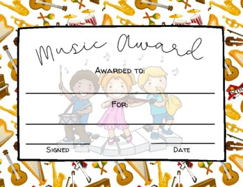 Preview of Music Certificate