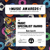 Music Awards/Certificates Editable PPT