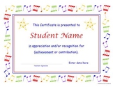 Music Certificate and Concert Program Templates with Re-us