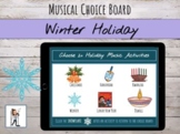 Music Choice Board Christmas, Hanukkah, Diwali, Lunar New Year, Kwanzaa, Winter 