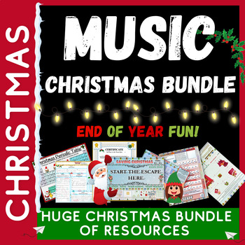 Preview of Music Christmas End of Year Bundle