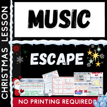 Preview of Christmas Music Christmas Quiz Escape Room