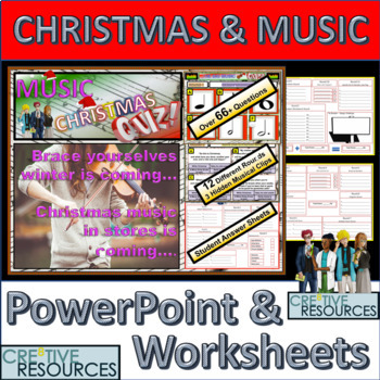 Preview of Music Christmas Quiz Lesson