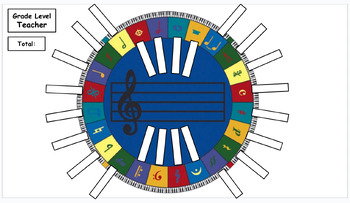 Preview of Music Circle Rug Editable Seating Chart