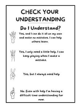 Preview of Music Class Check Your Understanding Poster (7 colors!)