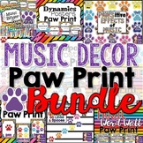 Music Class Decor BUNDLE - Paw Print Theme