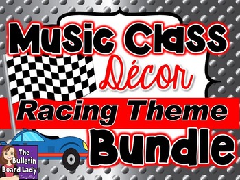 Preview of Music Class Decor Bundle - Racing Theme