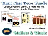 Music Class Decor Bundle - Watercolor Theme