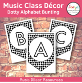 Music Class Decor - Dotty Alphabet Bunting