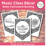 Music Class Decor - Dotty Orchestra Instrument Bunting