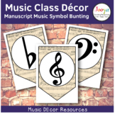 Music Class Decor -Manuscript Paper Music Symbol Bunting
