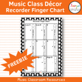 Music Class Decor - Recorder Finger Chart