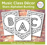 Music Class Decor - Stars Alphabet Bunting