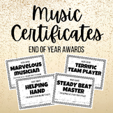 Music Class End of Year Certificates Awards