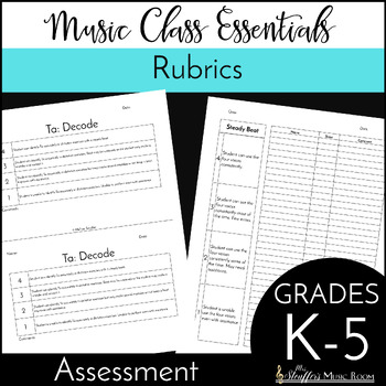 Preview of Music Class Essential Rubrics