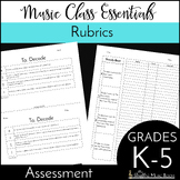 Music Class Essential Rubrics