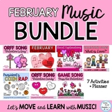 Music Class February Lesson Bundle: Songs,Games, Printable