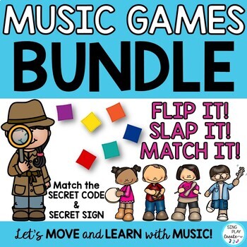 Preview of Music Class Games Bundle: Notes, Symbols, Instruments, Solfege, Stations K-6