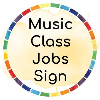 Preview of Music Class Jobs Signs
