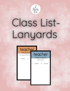 Preview of Music Class Lists- Lanyard Template