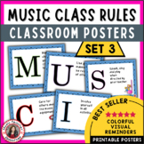 Music Classroom Decor - Music Class Rules Posters