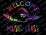 Music Class Welcome Sign printable