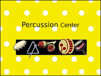 Preview of Music Classroom Centers Signs-Polka Dot Theme