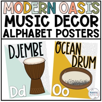 Preview of Music Classroom Decor - Alphabet Posters - Modern Oasis