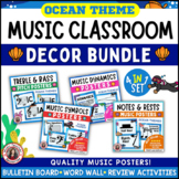 Music Classroom Decor BUNDLE - Ocean Theme