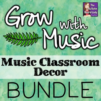 Preview of Music Classroom Decor Bundle Grow with Music