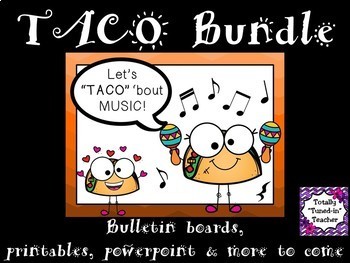 Preview of Music Classroom Decor Bundle:  Let's TACO 'bout Music