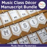 Music Classroom Decor Bundle - Manuscript Background