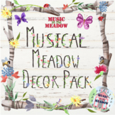 Music Classroom Decor Bundle: Musical Meadow Theme