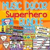 Music Classroom Decor Bundle SUPERHERO