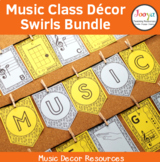 Music Classroom Decor Bundle - Swirls Background