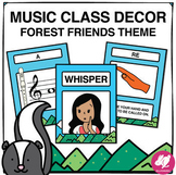 Music Classroom Decor - Forest Friends - Woodland Animals 