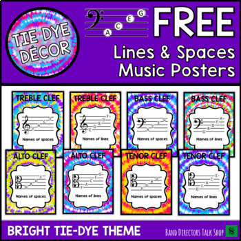 Preview of Music Classroom Decor - Lines and Spaces Music Posters
