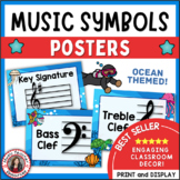 Music Classroom Decor: Music Symbols OCEAN THEME