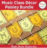 Music Classroom Decor Bundle - Paisley Background