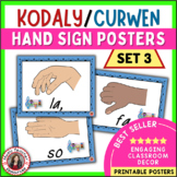 Music Classroom Decor Set: Kodaly/Curwen Hand Sign Posters Set 3