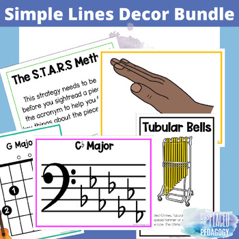 Preview of Music Classroom Decor | Simple Lines |