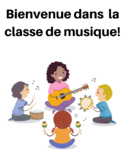 Music Classroom Decor in French: Growth Mindset Posters an