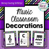 Music Classroom Decorations (BUNDLE): Purple, Teal, Green 