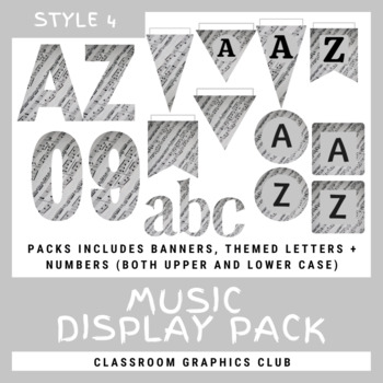 Preview of Music Classroom Display Pack (Style 4)
